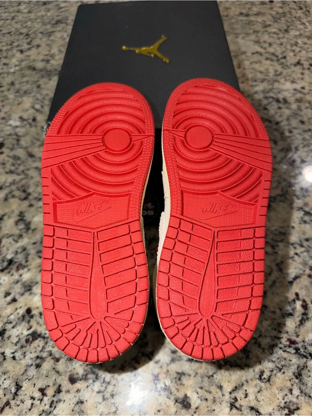 Size 13c Jordan 1 Retro High OG Rare Air Sail Cinnabar (PS) SKU FD2597-100